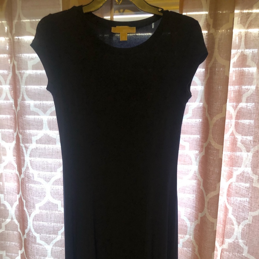 Michael Kors Navy Cap Sleeve Maxi Dress